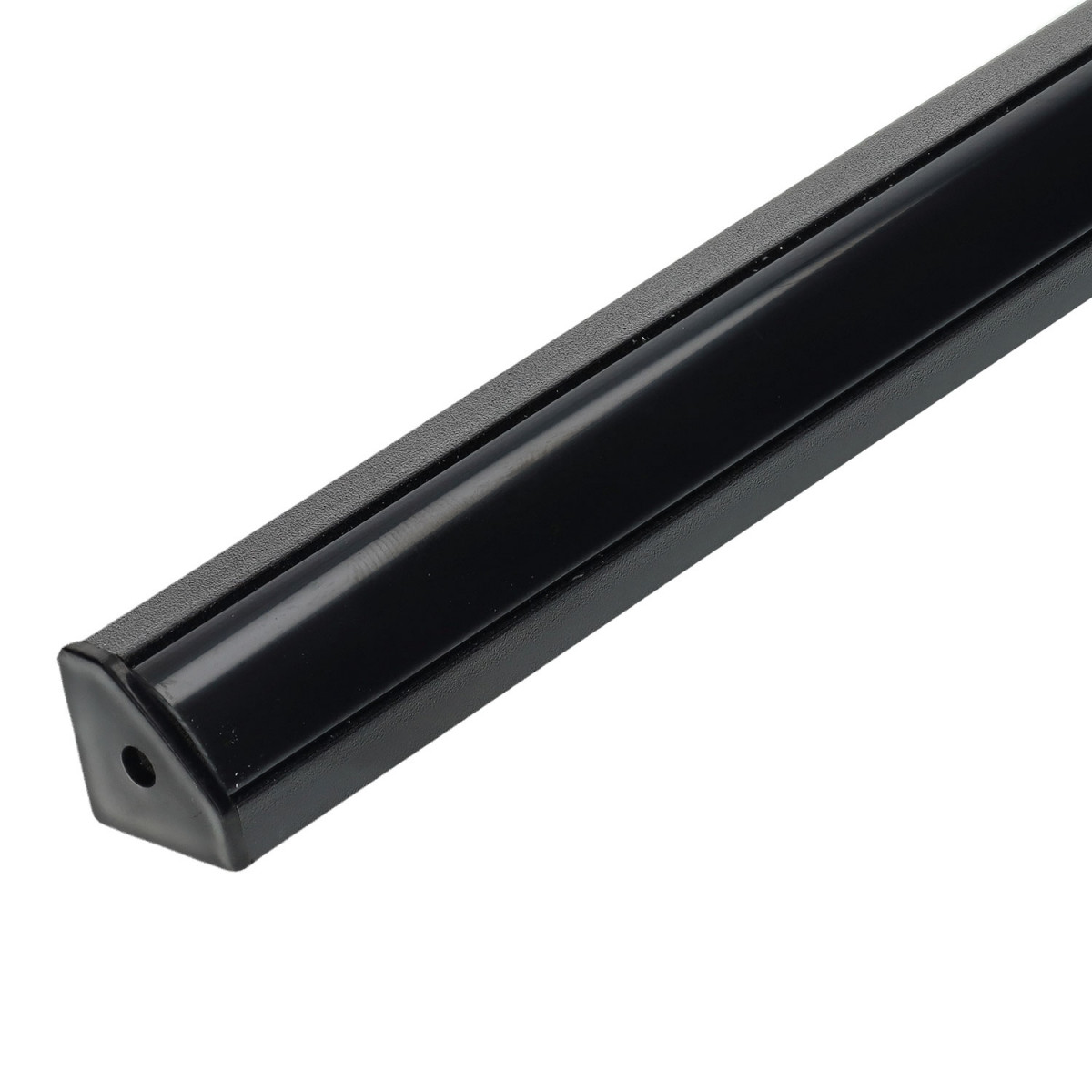Black Profile for 2 m LED Strips - Corner, Aluminium