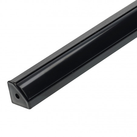 Profil d'angle en aluminium pour bande LED 2m noir