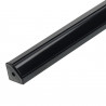Perfil angular aluminio tira led 2m negro