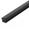 Perfil rectangular aluminio tira led 17,5 x 14,5 x 2000mm negro
