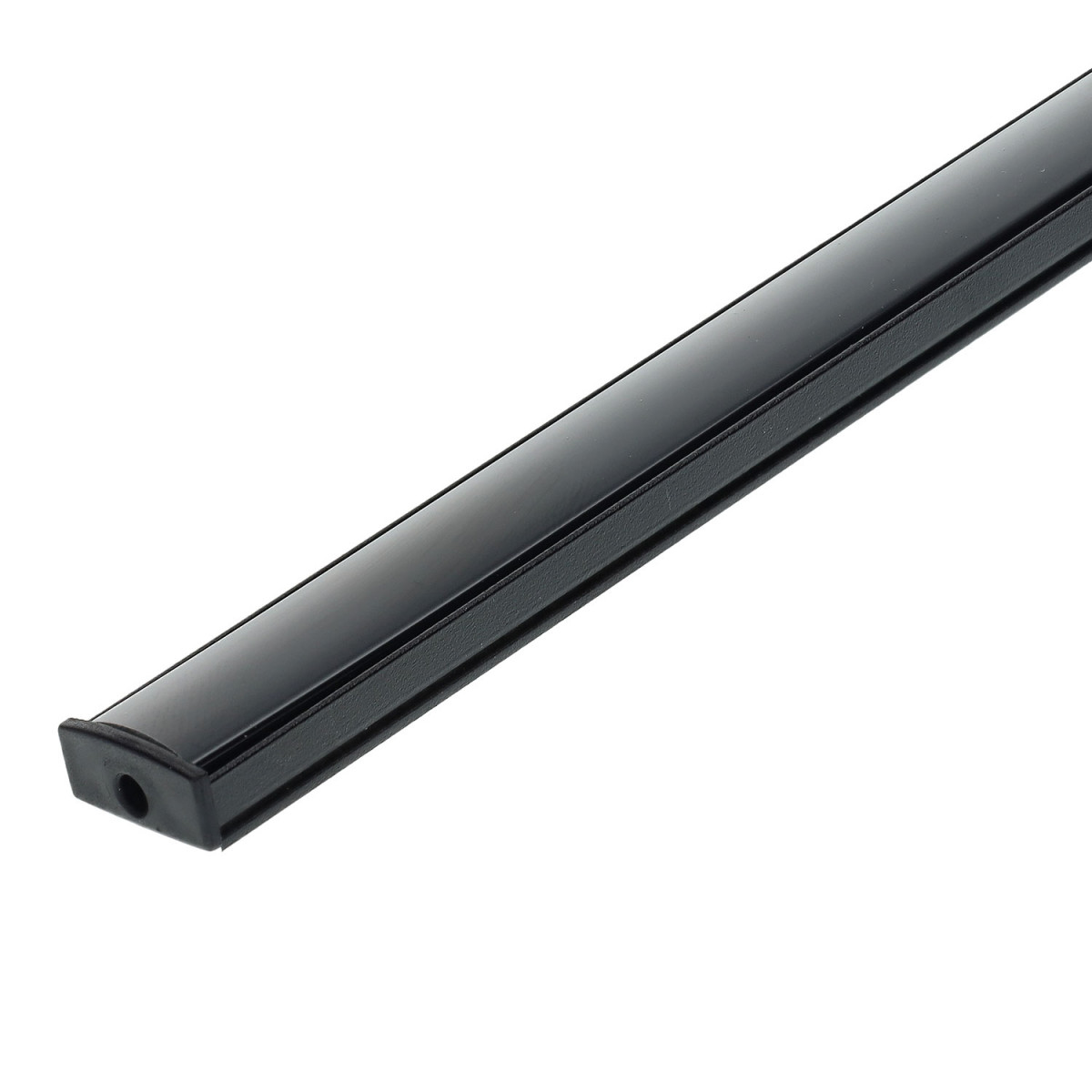 Rectangular profile aluminum strip led 1m black