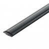 Black Profile for 1m LED Strips - Rectangular, Aluminium, Clips