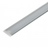 Perfil rectangular aluminio tira led 1 m con pestañas