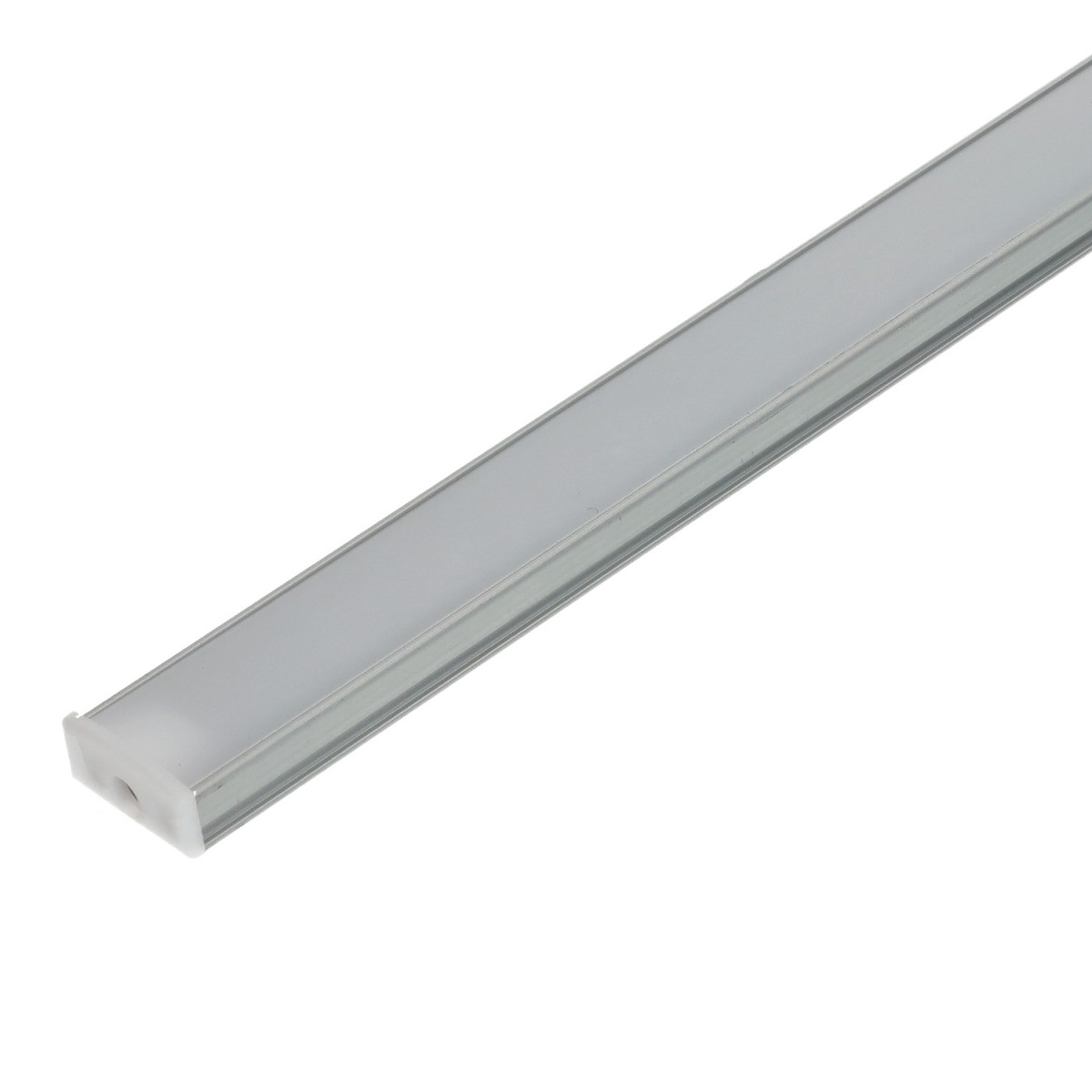 Perfil rectangular aluminio tira led 1 m