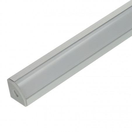 Profilo angolare 1 m striscia LED in alluminio, tappi finali
