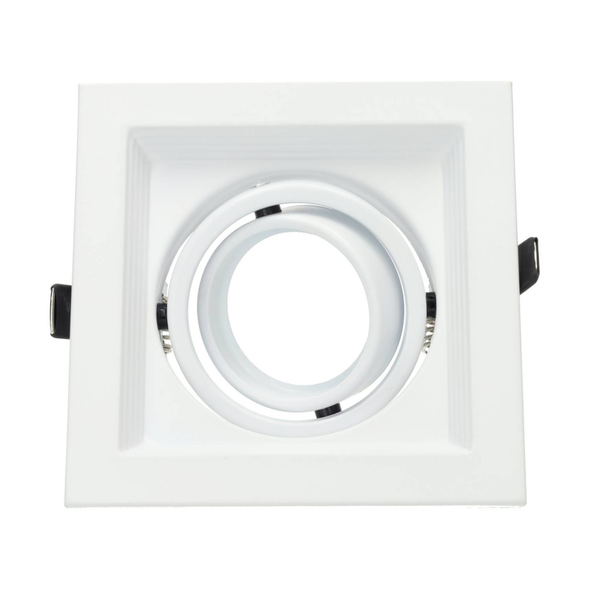 Weißer verstellbarer Rahmen für dichroitische Glühbirne