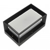 Aplique rectangular E27 negro IP54