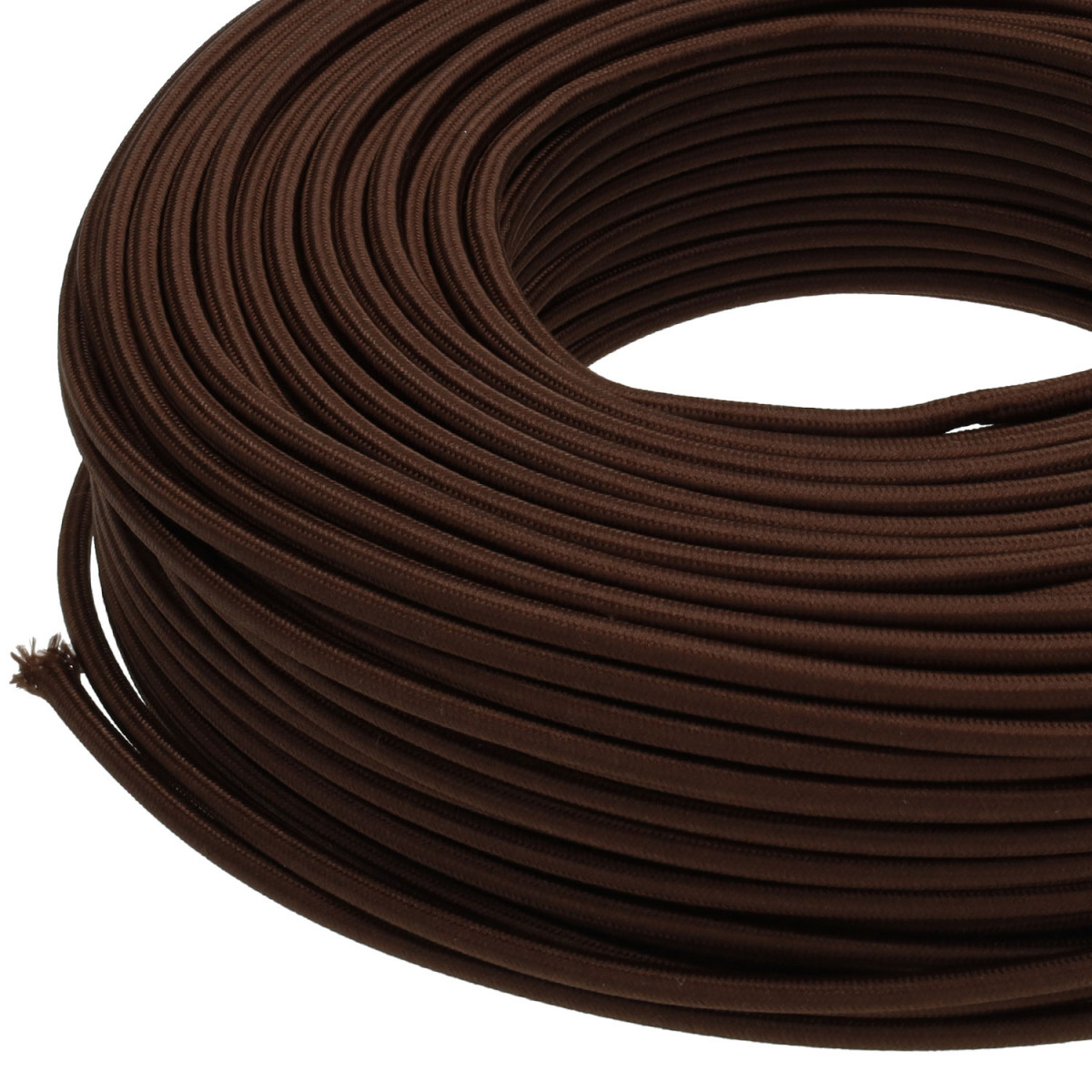 Cable de luz trenzado de tela trenzada de café sólido, 6.6 ft  2x0.75 vintage retro conector de cable eléctrico telar : Industrial y  Científico