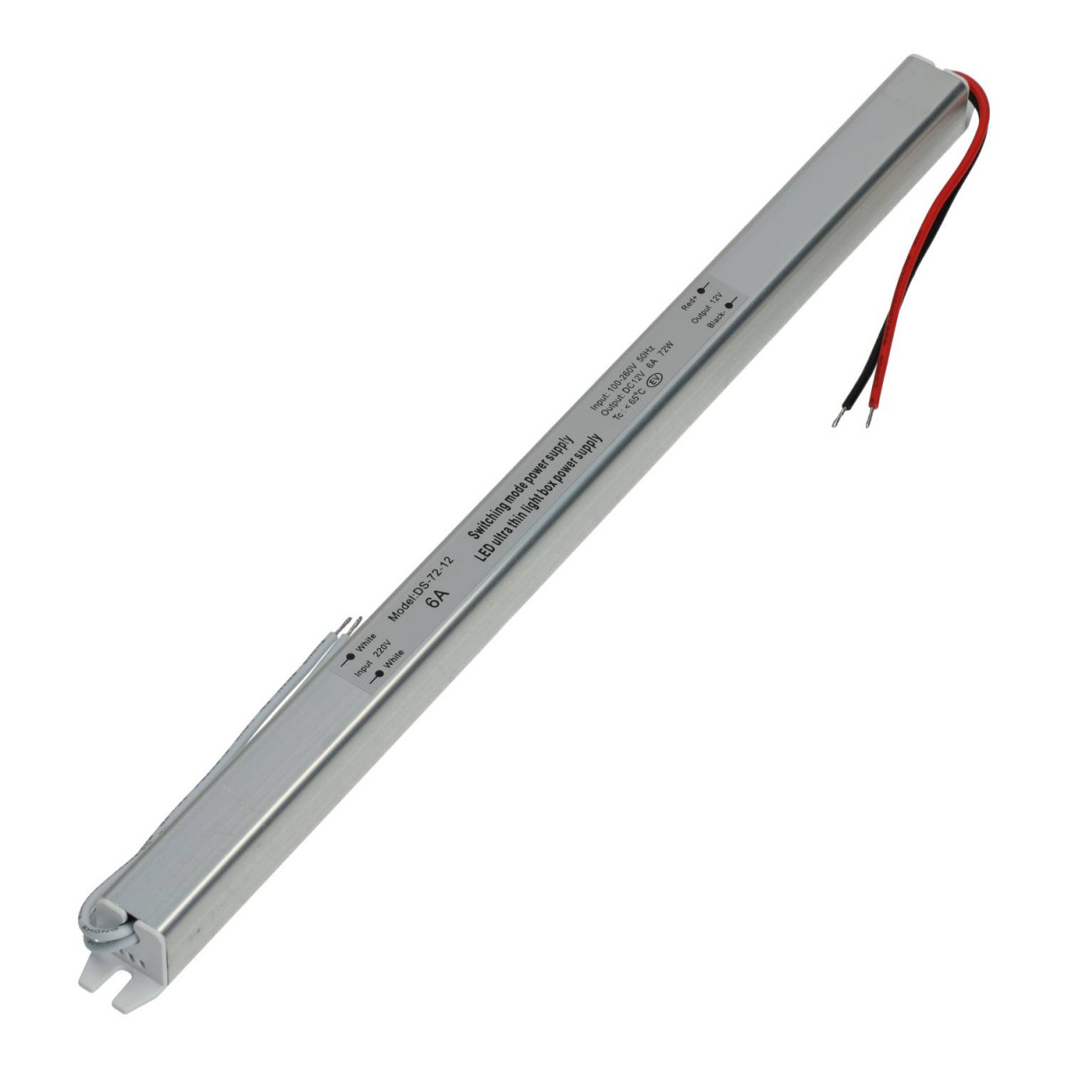 Ultra slim LED Power Supply - 72W 12V