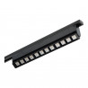 Projetor LED de calha linear 36W preto ajustável