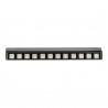 Foco Carril LED lineal 36W orientable negro