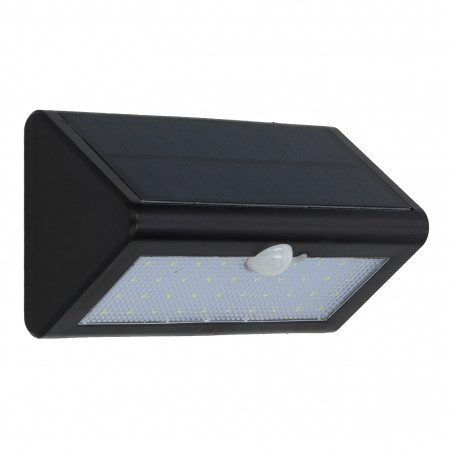 Aplique solar LED detector presencia 5W luz permanente