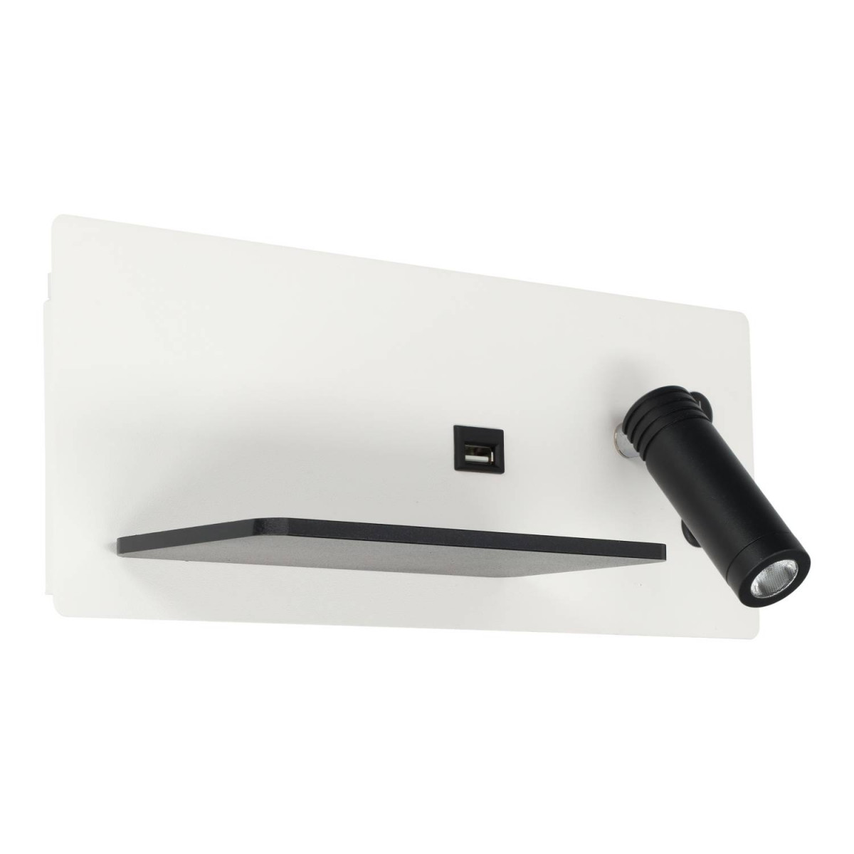 Luz de parede LED 7+3W com USB esquerda
