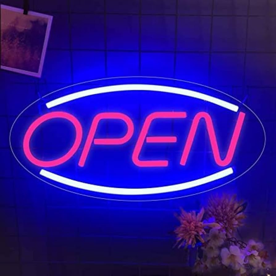 Neon LED USB sign "OPEN"