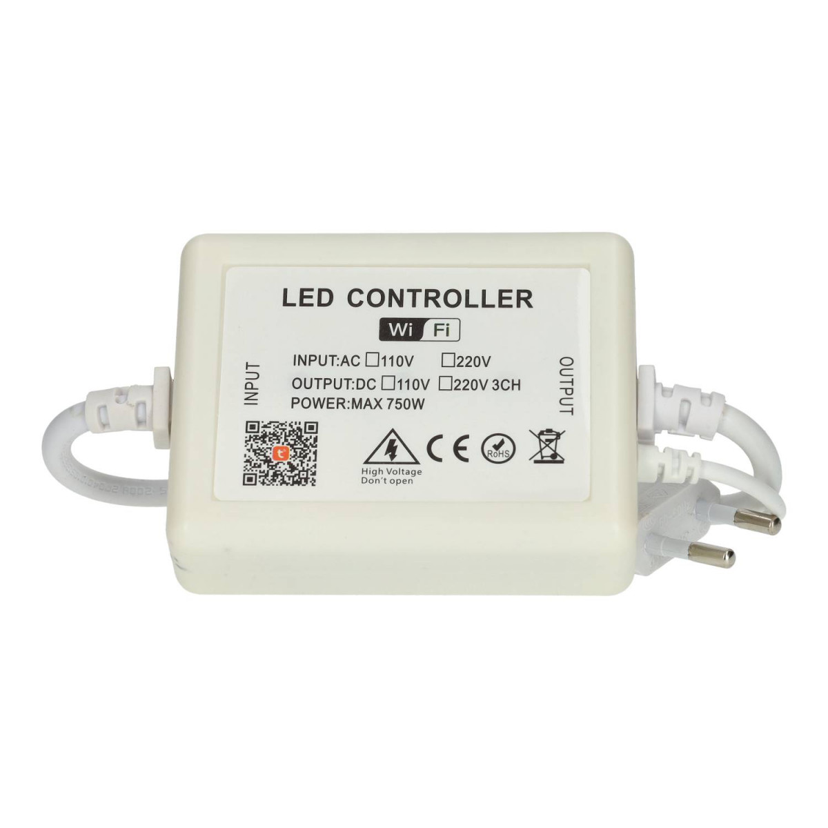 Controlador de Fita LED monocolor 220V Wifi + IR