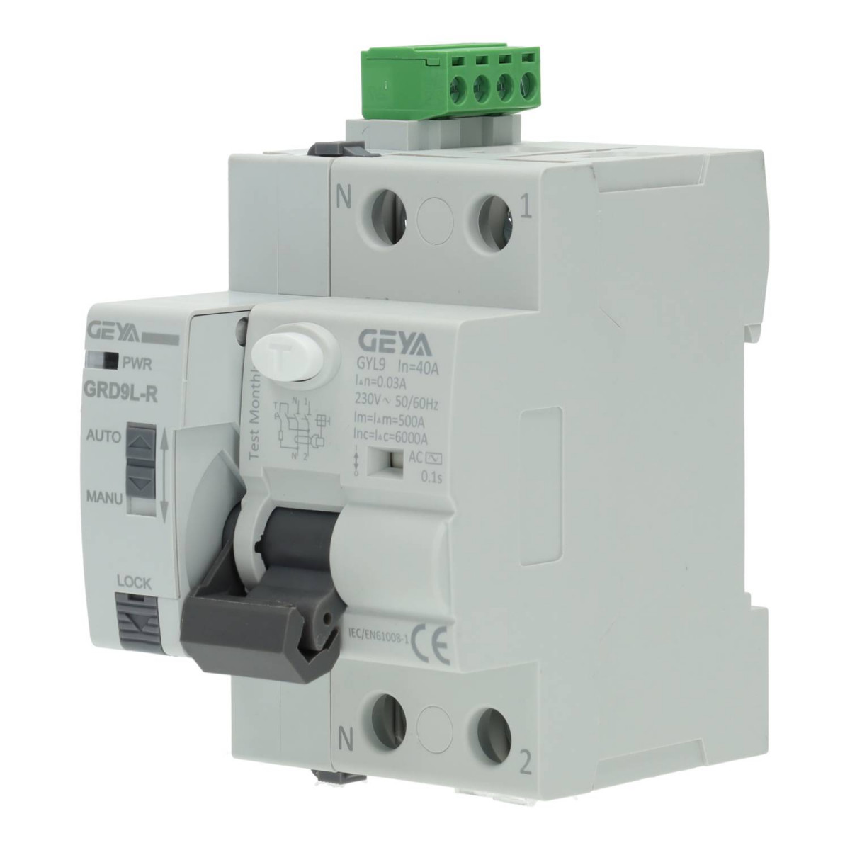 Residual current circuit breaker with auto reclosing 2P 6kA 30mA