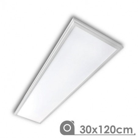 Pannello led 30 x 120 cm 40W cornice bianca