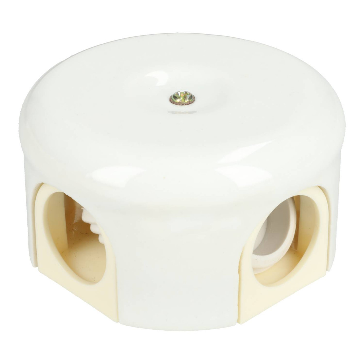 Round porcelain junction box