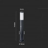 Garden beacon E27 60cm double socket schuko + movement sensor