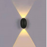 Wall light LED Aluminium 2x1W black IP65