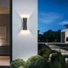 Wall light LED Aluminium 2x3W black IP65