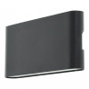 Applique LED in alluminio 2x6W IP65 nero