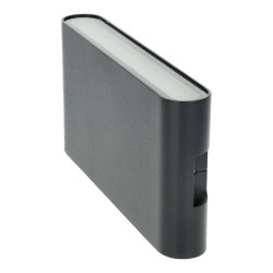 Aplique aluminio LED exterior negro