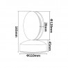 Luz LED 8W para perfis de janela e recesso 3500K