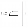 LED tube T8, 24W, 150cm, aluminium