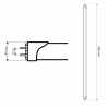 Tubo LED 13W luz branca