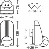 Sensor de movimiento de superficie 180º IP65