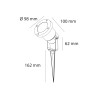Spot d&#39;extérieur GU10 surface + pointe IP65