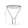 Lampada a LED illuminata pubblicamente da 50W