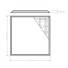 Painel led 60x60 60W moldura branca