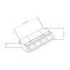 12W linear LED track spotlight, adjustable white