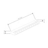 Faretto lineare a binario LED 36W nero orientabile