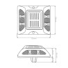 Faro solare da incasso stradale a LED + riflettore