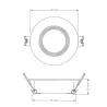Anel lâmpada dicróica ajustável PC series