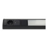 LED-Unterbauleuchte 9W Schuko-Steckdose & USB A+C - schwarz