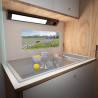 LED-Unterbauleuchte 9W Schuko-Steckdose & USB A+C - schwarz