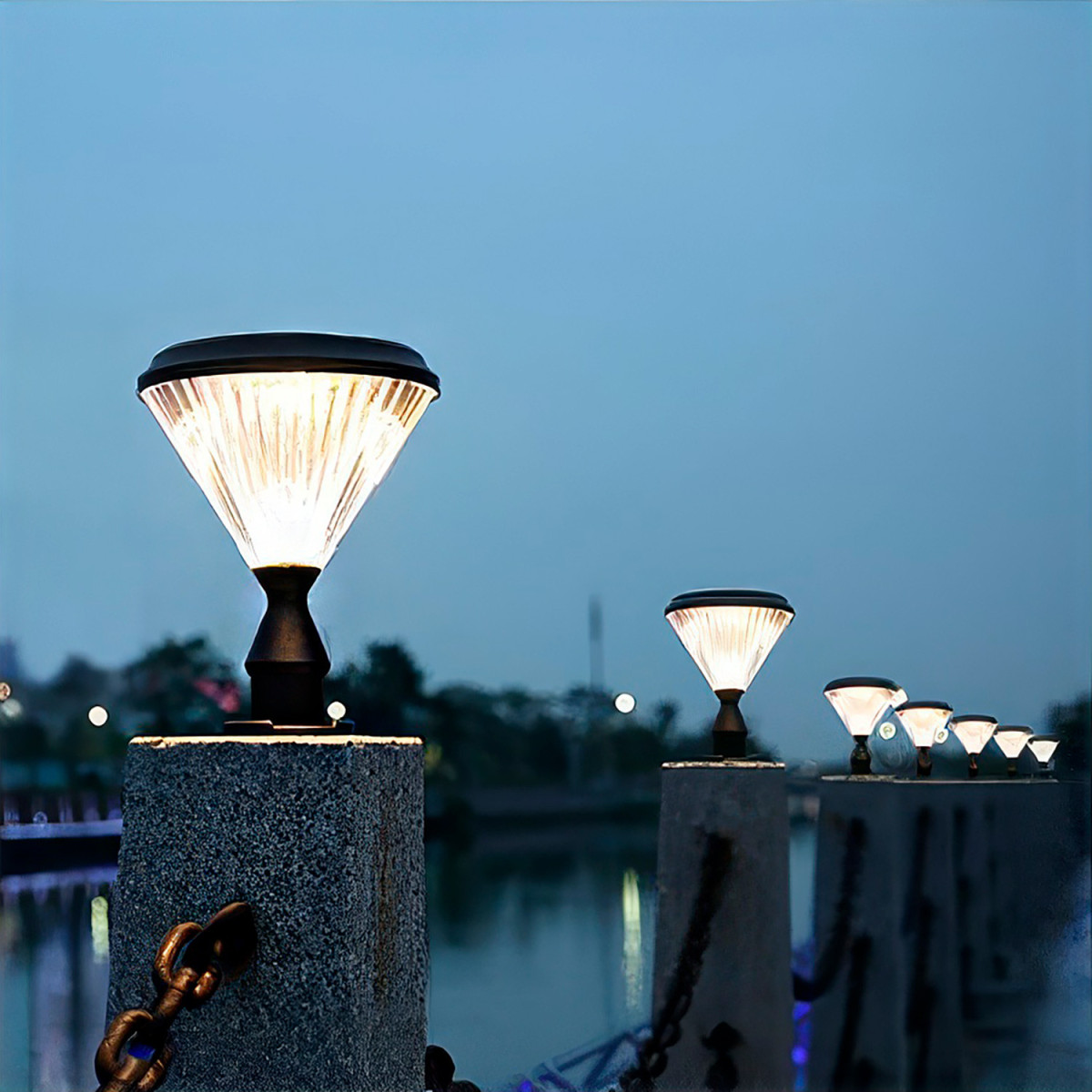 Aplique Solar LED Sobremuro 6W IP65