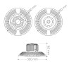 LED UFO HIGH BAY 90º 100W
