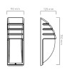 Applique d&#39;extérieur CURVE E27 IP54 noir