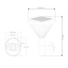 Lâmpada de parede solar 6W IP65