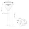 Solargartenlampe 75CM 6W IP65