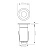 Mini baliza LED 0,2W 12V IP68