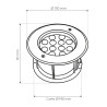Messa a fuoco da incasso 12W IP68