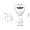 Lampe solaire à superposition de 6W IP65