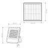 Proyector led solar SLIM 50W