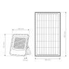 100W LED SLIM solar floodlight